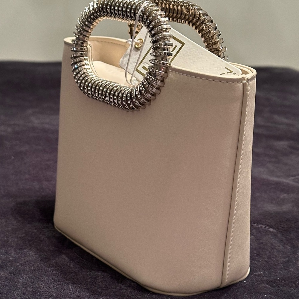 COPY - Urban Expressions Ivory- Alina Handbag with Silver with rhinestone Accen… - Picture 2 of 12
